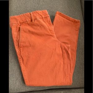 Loft modern chino in Orange. Size 10.